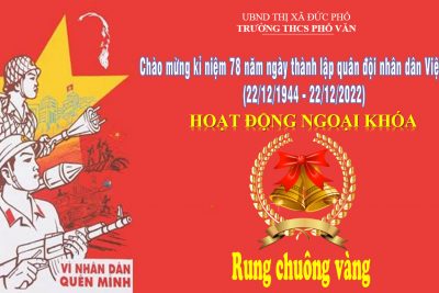 Trường THCS Phổ Văn tổ chức chương trình Rung Chuông Vàng mùa thứ 2 năm học 2022-2023