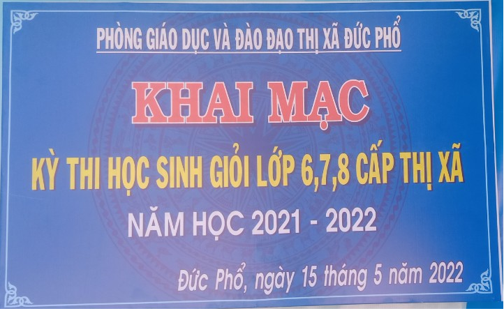 TRƯỜNG THCS PHỔ VĂN ĐĂNG CAI TỔ CHỨC KÌ THI HSG KHỐI 6, 7, 8 CẤP THỊ XÃ