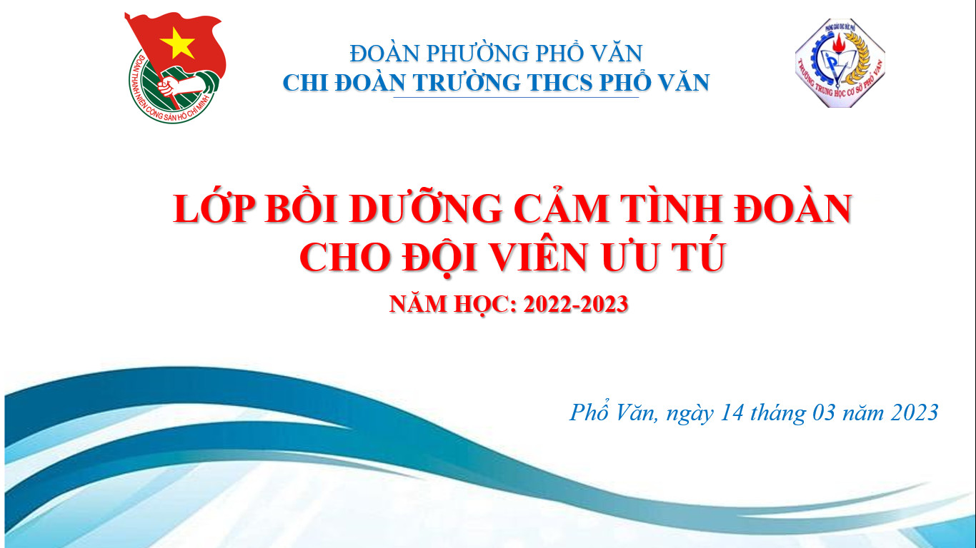 Lớp cảm tình đoàn cho đội viên ưu tú năm học 2022-2023